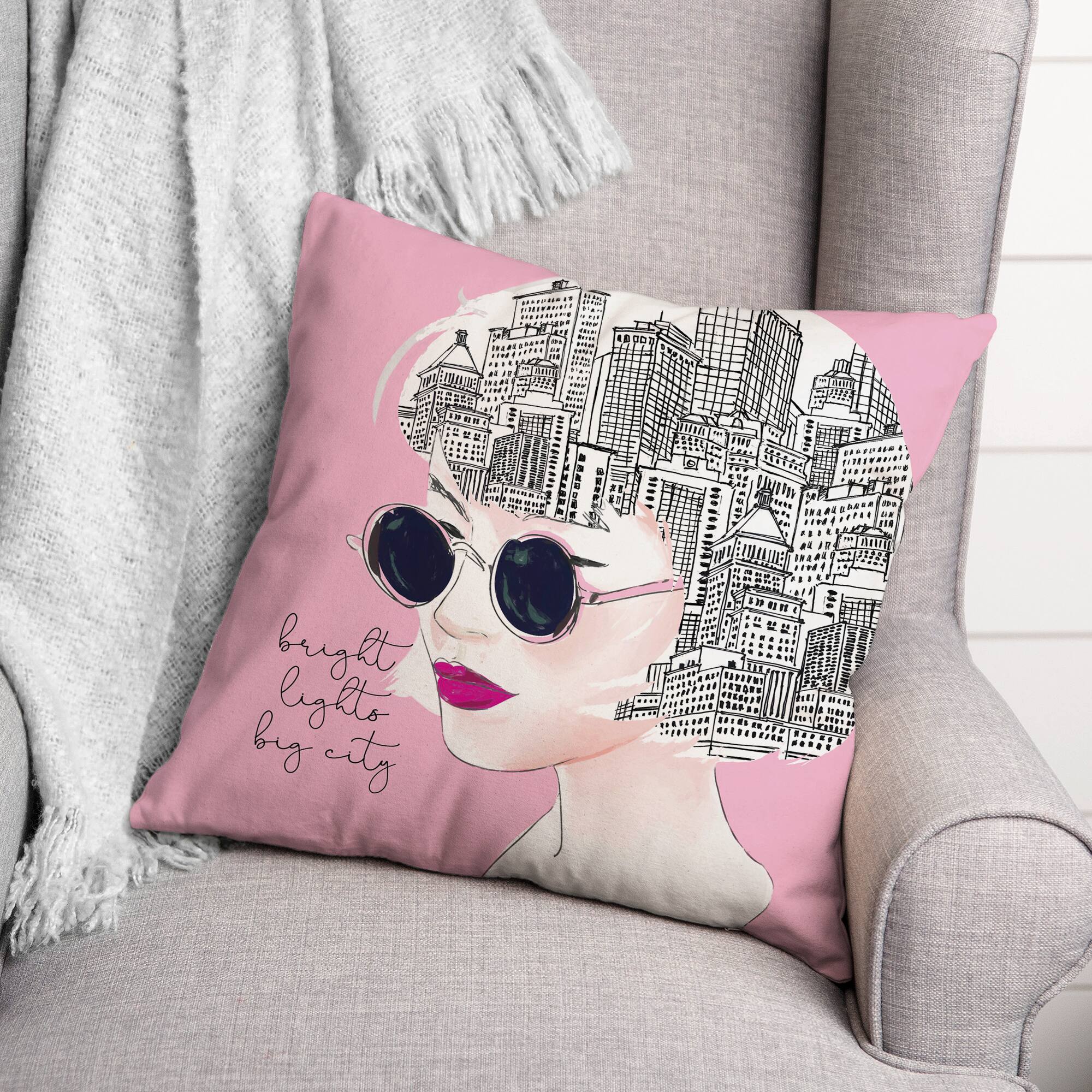 City On My Mind Sketch 18" x 18" Throw Pillow